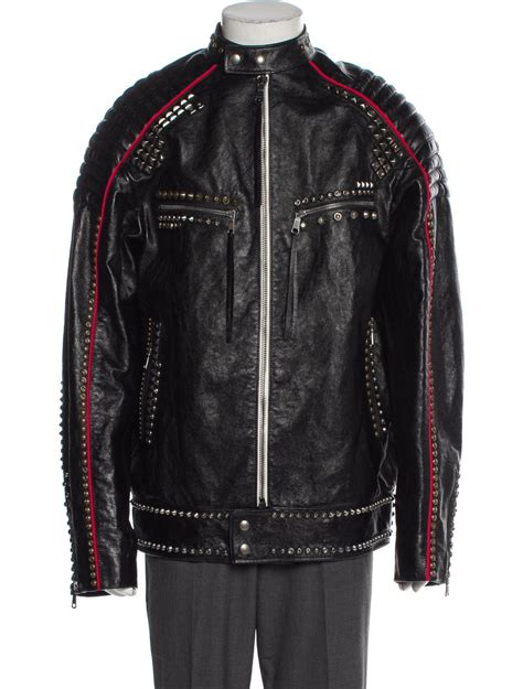 Gucci Magnetismo Animale Leather Moto Jacket 